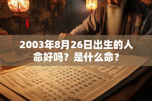 2003年8月26日出生的人命好吗?是什么命? 2003年8月26日出生的人命好吗?是什么命?