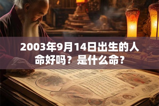 2003年9月14日出生的人命好吗？是什么命？