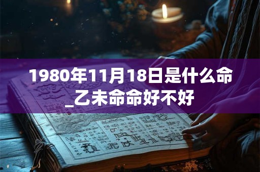 1980年11月18日是什么命_乙未命命好不好