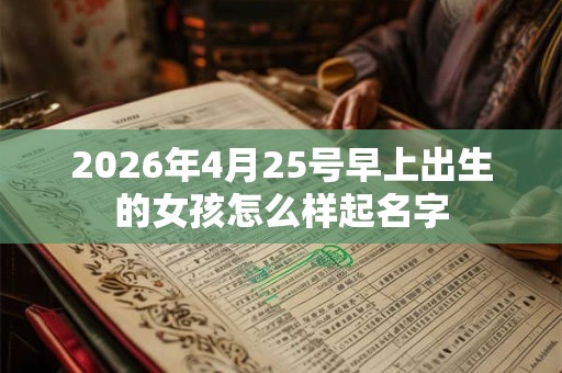 2026年4月25号早上出生的女孩怎么样起名字