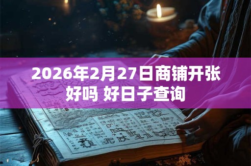 2026年2月27日商铺开张好吗 好日子查询