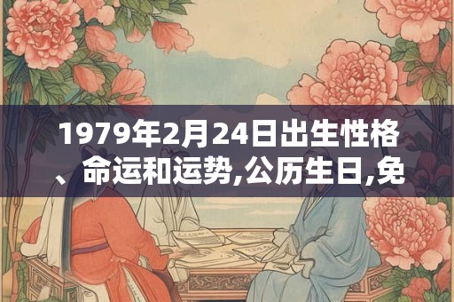 1979年2月24日出生性格、命运和运势,公历生日,免费算命