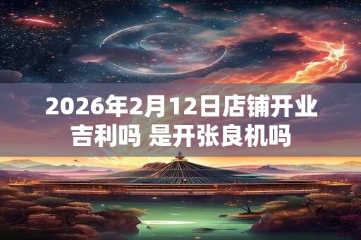 2026年2月12日店铺开业吉利吗 是开张良机吗