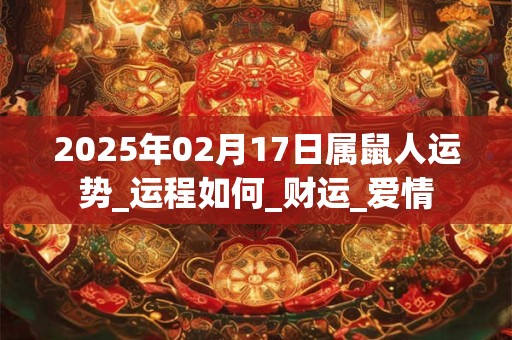 2026年02月17日属鼠人运势_运程如何_财运_爱情
