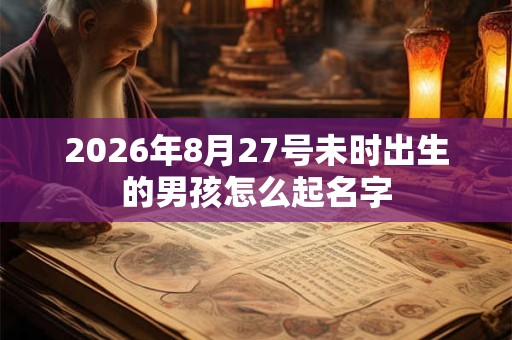 2026年8月27号未时出生的男孩怎么起名字