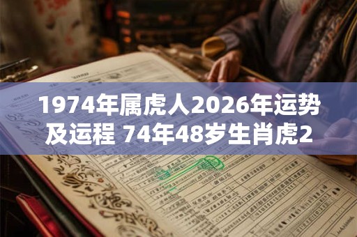 1974年属虎人2026年运势及运程 74年48岁生肖虎2026年每月运势 1974年属虎人2026年运势及运程 74年48岁生肖虎2026年每月运势