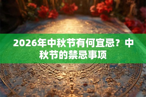2026年中秋节有何宜忌？中秋节的禁忌事项