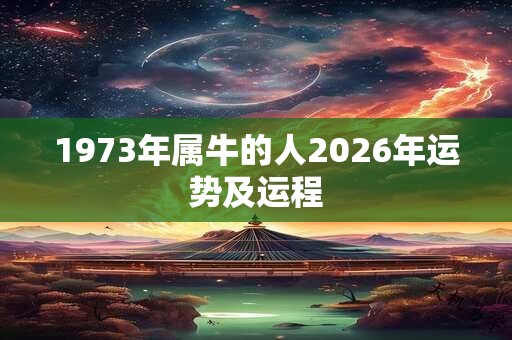 1973年属牛的人2026年运势及运程