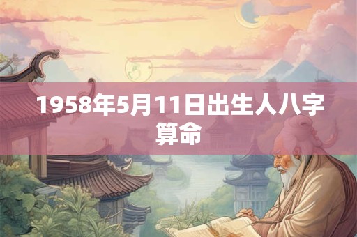1958年5月11日出生人八字算命
