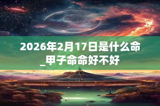 2026年2月17日是什么命_甲子命命好不好 2026年2月17日是什么命_甲子命命好不好