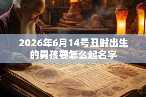 2026年6月14号丑时出生的男孩要怎么起名字