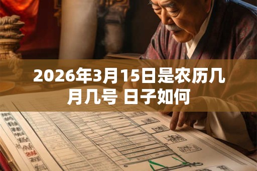 2026年3月15日是农历几月几号 日子如何