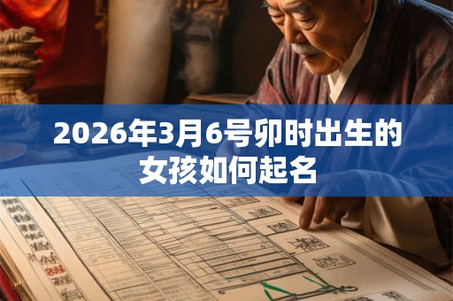 2026年3月6号卯时出生的女孩如何起名