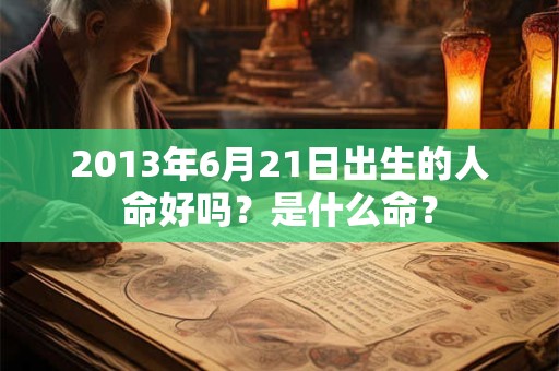 2013年6月21日出生的人命好吗？是什么命？