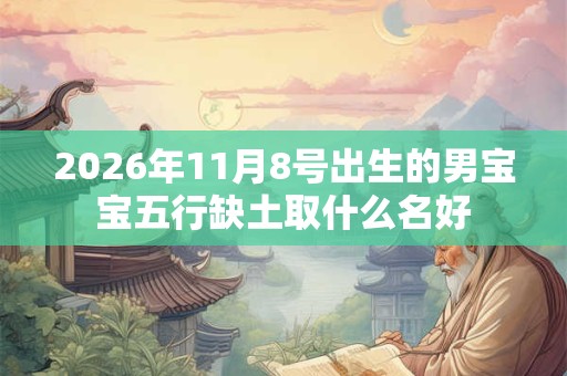 2026年11月8号出生的男宝宝五行缺土取什么名好 2026年11月8号出生的男宝宝五行缺土取什么名好