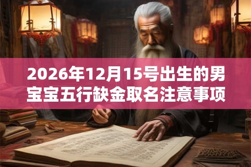 2026年12月15号出生的男宝宝五行缺金取名注意事项 2026年12月15号出生的男宝宝五行缺金取名注意事项