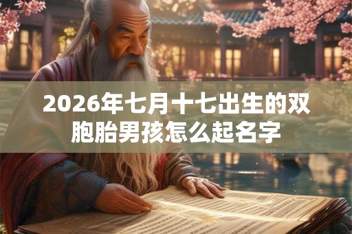 2026年七月十七出生的双胞胎男孩怎么起名字