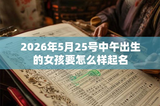 2026年5月25号中午出生的女孩要怎么样起名