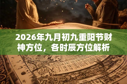2026年九月初九重阳节财神方位，各时辰方位解析