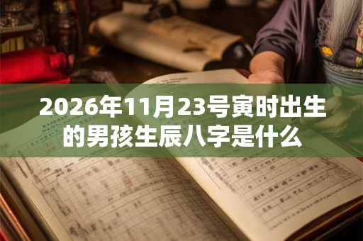 2026年11月23号寅时出生的男孩生辰八字是什么
