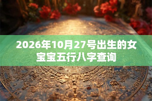 2026年10月27号出生的女宝宝五行八字查询