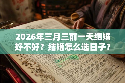 2026年三月三前一天结婚好不好？结婚怎么选日子？