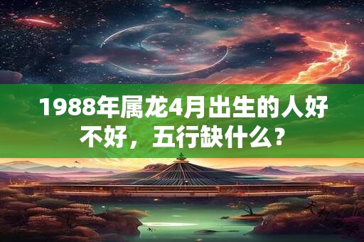 1988年属龙4月出生的人好不好，五行缺什么？