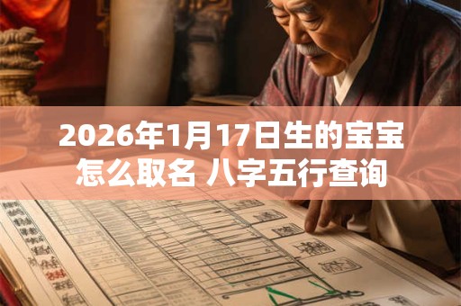 2026年1月17日生的宝宝怎么取名 八字五行查询