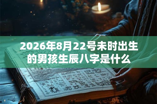 2026年8月22号未时出生的男孩生辰八字是什么