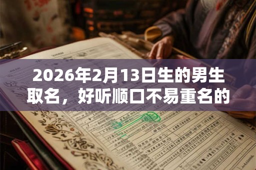 2026年2月13日生的男生取名，好听顺口不易重名的男宝宝名字