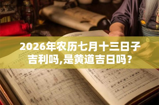 2026年农历七月十三日子吉利吗,是黄道吉日吗？