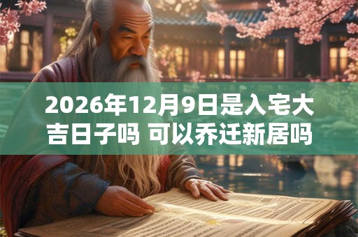 2026年12月9日是入宅大吉日子吗 可以乔迁新居吗