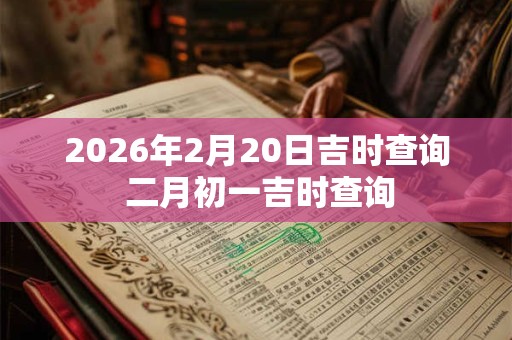 2026年2月20日吉时查询 二月初一吉时查询