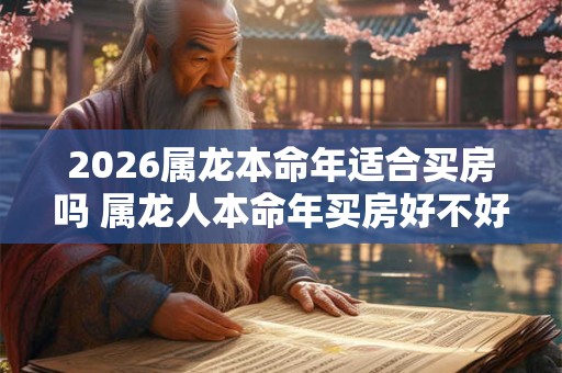 2026属龙本命年适合买房吗 属龙人本命年买房好不好