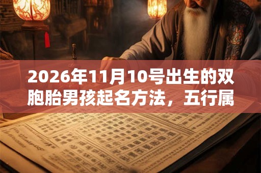 2026年11月10号出生的双胞胎男孩起名方法，五行属什么