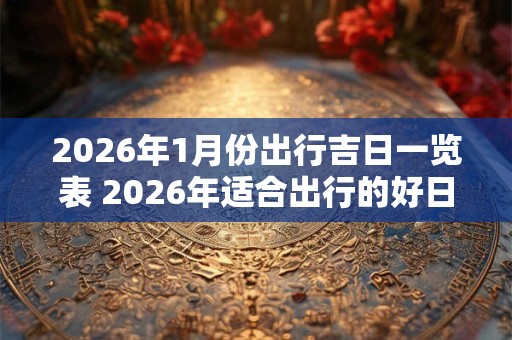 2026年1月份出行吉日一览表 2026年适合出行的好日子