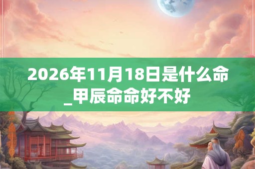 2026年11月18日是什么命_甲辰命命好不好