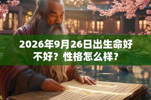2026年9月26日出生命好不好？性格怎么样？