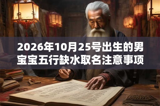 2026年10月25号出生的男宝宝五行缺水取名注意事项