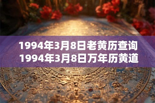 1994年3月8日老黄历查询 1994年3月8日万年历黄道吉日 1994年3月8日老黄历查询 1994年3月8日万年历黄道吉日