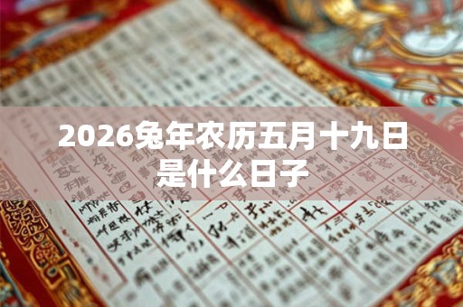 2026兔年农历五月十九日是什么日子 2026兔年农历五月十九日是什么日子