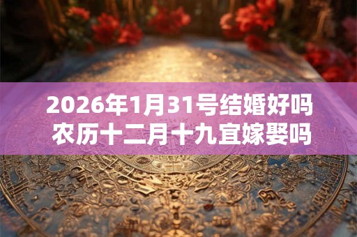 2026年1月31号结婚好吗 农历十二月十九宜嫁娶吗