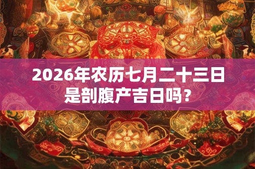 2026年农历七月二十三日是剖腹产吉日吗? 2026年农历七月二十三日是剖腹产吉日吗?
