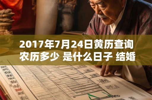 2017年7月24日黄历查询 农历多少 是什么日子 结婚吉时
