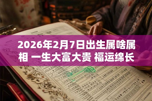 2026年2月7日出生属啥属相 一生大富大贵 福运绵长