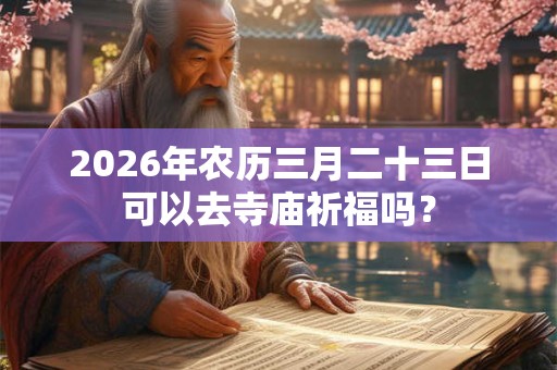 2026年农历三月二十三日可以去寺庙祈福吗？