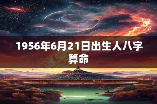 1956年6月21日出生人八字算命