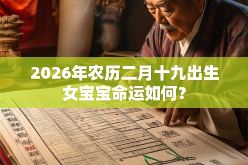 2026年农历二月十九出生女宝宝命运如何？