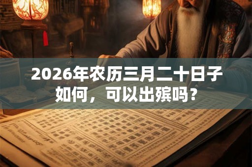 2026年农历三月二十日子如何，可以出殡吗？