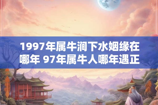 1997年属牛涧下水姻缘在哪年 97年属牛人哪年遇正缘 1997年属牛涧下水姻缘在哪年 97年属牛人哪年遇正缘